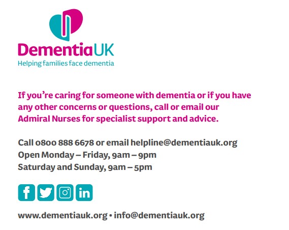 Dementia UK contact page