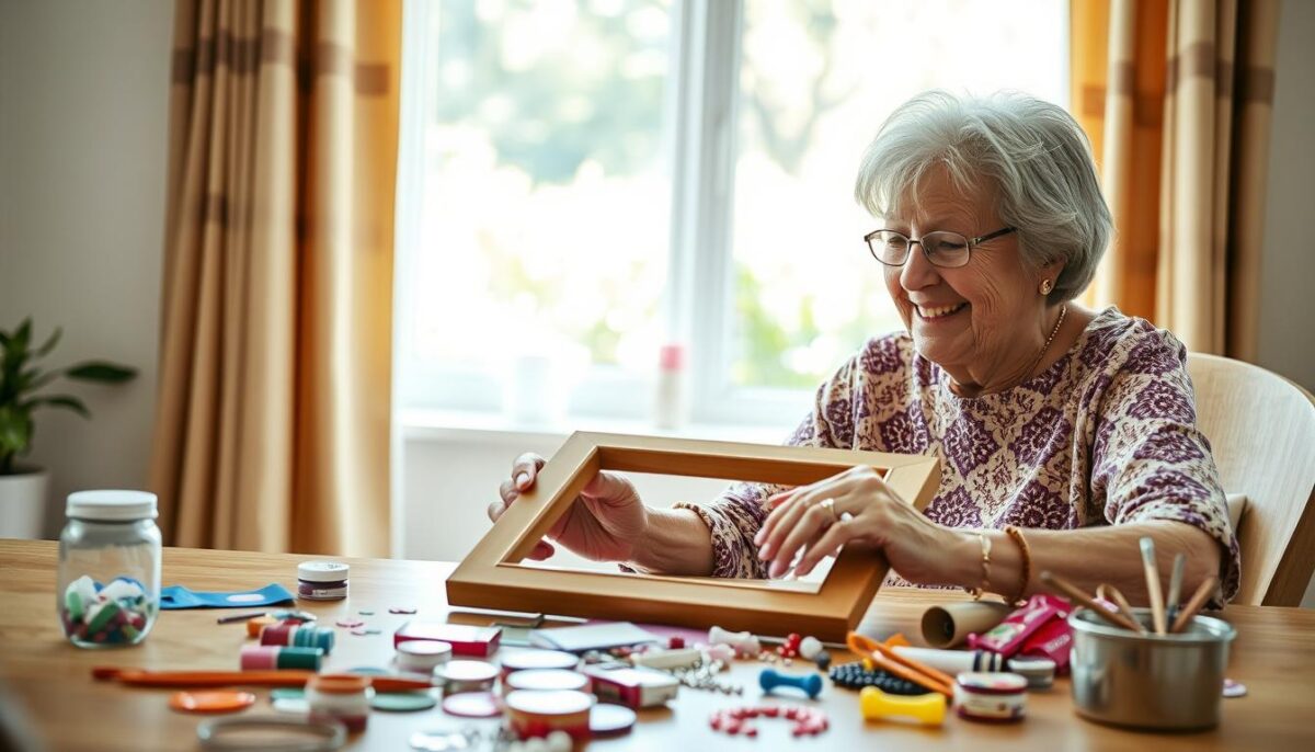 Craft Activities for Dementia -decorating picture frames